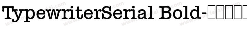 TypewriterSerial Bold字体转换